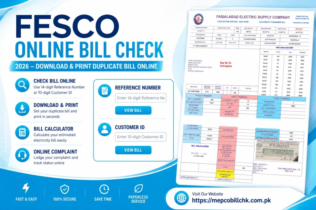 FESCO Online Bill Check