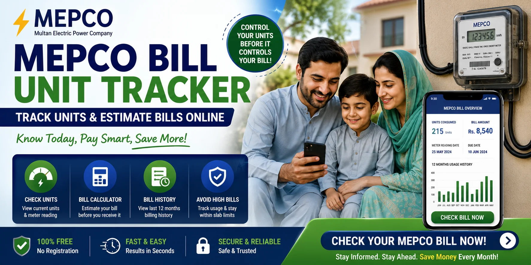 MEPCO Bill Unit Tracker